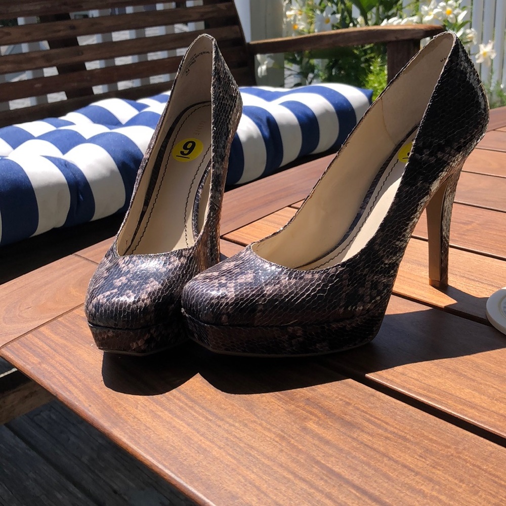 Nine West snake skin heels